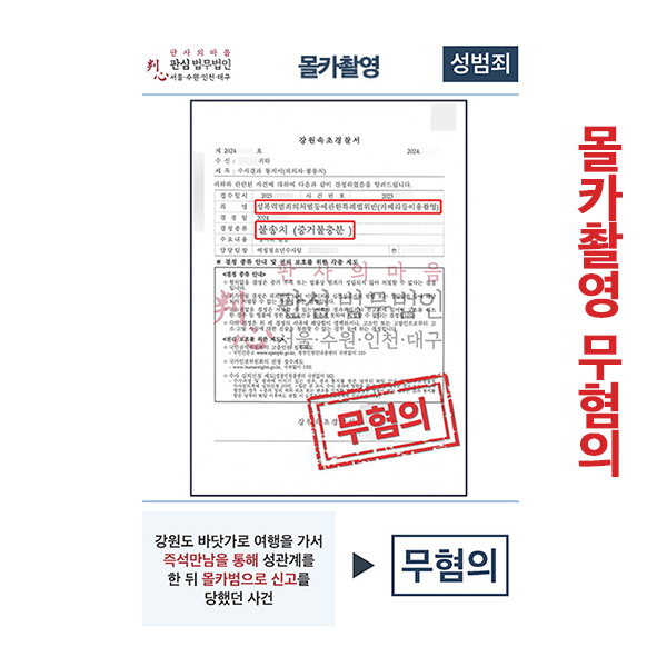 몰카촬영 무혐의